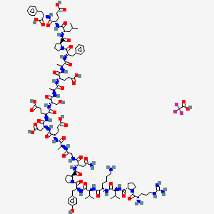 Chemical structure of Adrenocorticotropic Hormone (ACTH) (18-39), human TFA