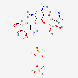 Chemical structure of ELX-02 disulfate