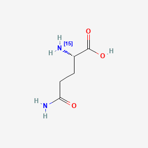 Chemical structure of L-Glutamine 15N