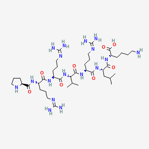 Chemical structure of PRRVRLK acetate