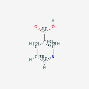 Chemical structure of Niacin-13C6
