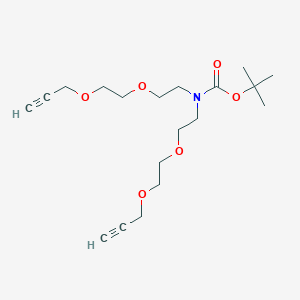 Chemical structure of N-Boc-N-bis(PEG2-propargyl)