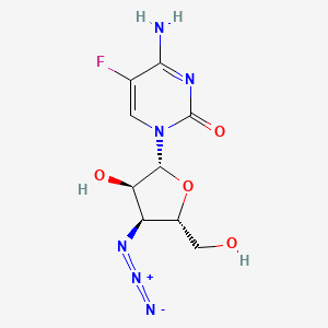 Chemical structure of 3'-Azido-3'-deoxy-5-fluorocytidine