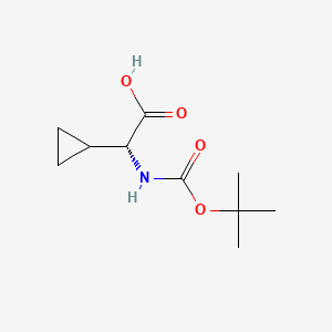 Chemical structure of Boc-D-Cyclopropylglycine