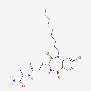 Chemical structure of Pomalidomide-C12-NH2 hydrochloride