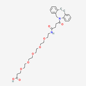 Chemical structure of DBCO-PEG5-acid