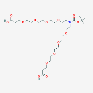 Chemical structure of N-Boc-N-bis(PEG4-acid)