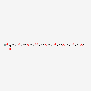 Chemical structure of m-PEG7-CH2CH2COOH