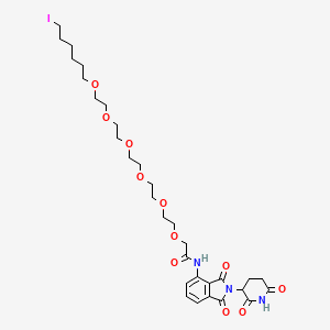 Chemical structure of Pomalidomide-PEG6-butyl iodide