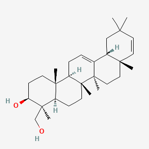 Chemical structure of Soyasapogenol C