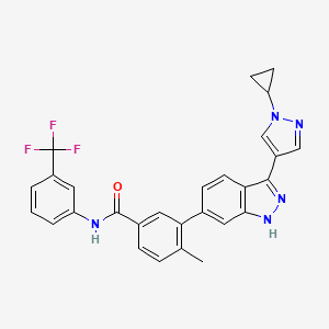 Chemical structure of FGFR1/DDR2 inhibitor 1
