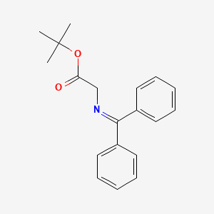 Chemical structure of N-(Diphenylmethylene)glycine tert-butyl ester