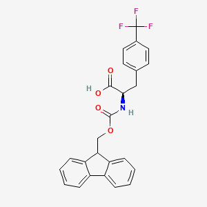 Chemical structure of Fmoc-D-Phe(4-CF3)-OH