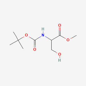 Chemical structure of N-BOC-DL-serine methyl ester