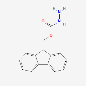 Chemical structure of 9-Fluorenylmethyl carbazate