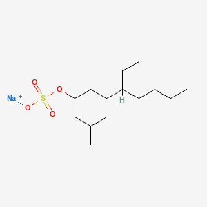 Chemical structure of Sodium tetradecyl sulfate