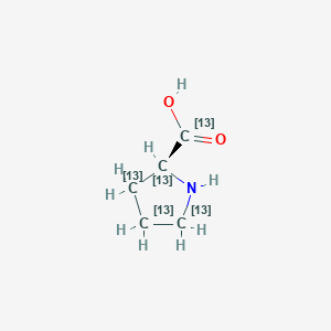 Chemical structure of L-Proline-13C5