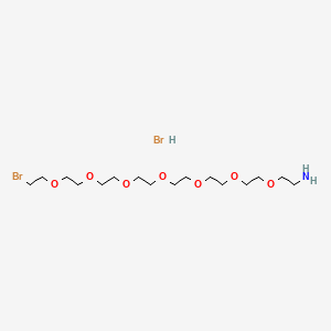 Chemical structure of Bromo-PEG7-amine hydrobromide