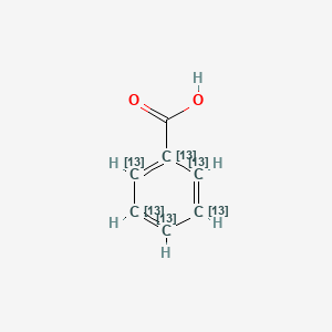 Chemical structure of Benzoic acid-13C6