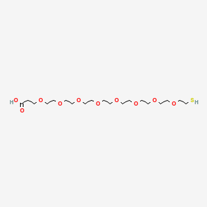 Chemical structure of Thiol-PEG8-acid
