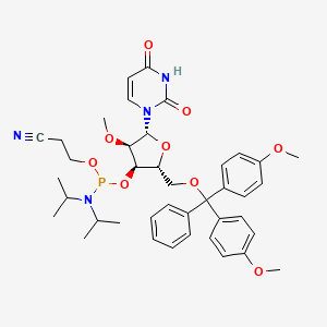 Chemical structure of DMT-2'O-Methyl-rU Phosphoramidite