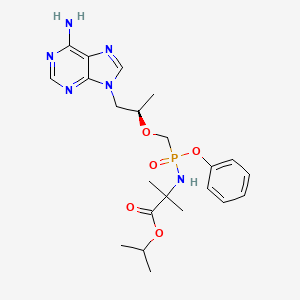 Chemical structure of (1R)-Tenofovir amibufenamide