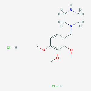 Chemical structure of Trimetazidine-d8 dihydrochloride