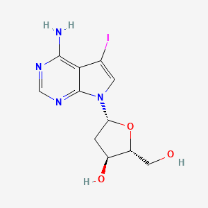 Chemical structure of 5-Iodo-2'-deoxytubercidin