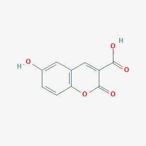 Chemical structure of 3-Carboxy-6-hydroxycoumarin
