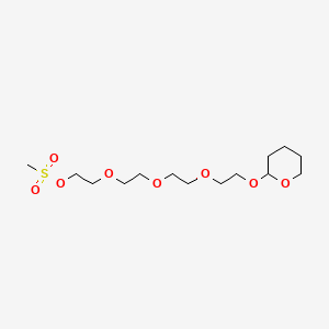 Chemical structure of MS-PEG4-THP