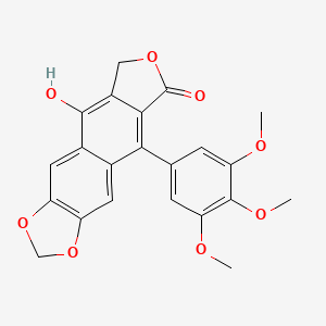Chemical structure of Dehydropodophyllotoxin