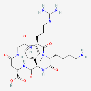 Chemical structure of c(phg-isoDGR-(NMe)k)