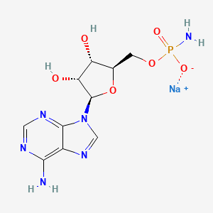 Chemical structure of Adenosine 5′-monophosphoramidate sodium