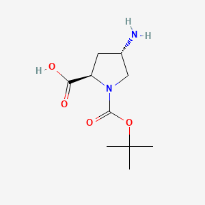Chemical structure of (4S)-1-Boc-4-amino-D-proline