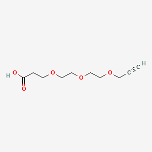 Chemical structure of Propargyl-PEG3-acid