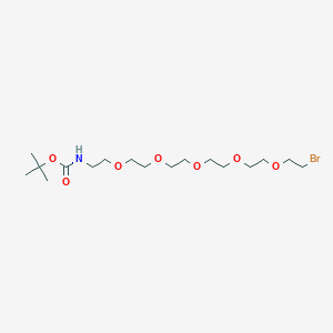 Chemical structure of BocNH-PEG5-CH2CH2Br