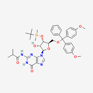 Chemical structure of 5'-DMT-3'-TBDMS-ibu-rG