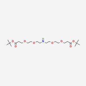 Chemical structure of NH-bis(PEG2-C2-Boc)