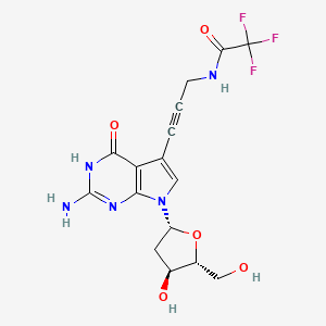 Chemical structure of 7-TFA-ap-7-Deaza-dG