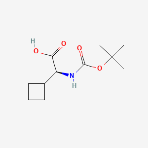 Chemical structure of Boc-L-cyclobutylglycine