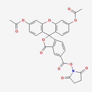 Chemical structure of 5-CFDA N-succinimidyl ester