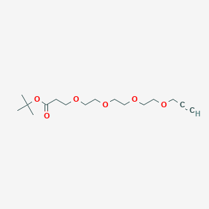 Chemical structure of Propargyl-PEG4-Boc