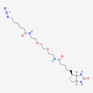 Chemical structure of Biotin-PEG2-C6-azide