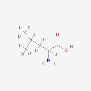 Chemical structure of DL-Leucine-d10