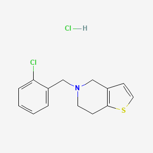 Chemical structure of Ticlopidine hydrochloride