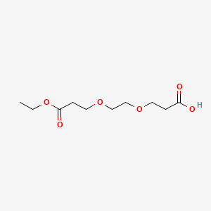 Chemical structure of Acid-PEG2-ethyl propionate