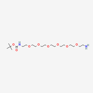 Chemical structure of Boc-NH-PEG6-amine