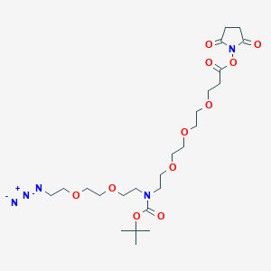 Chemical structure of N-(Azido-PEG2)-N-Boc-PEG3-NHS ester