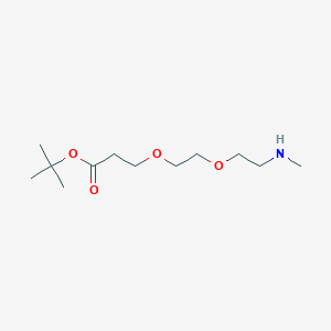 Chemical structure of Methylamino-PEG2-Boc