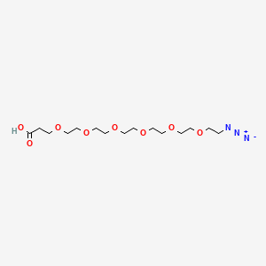 Chemical structure of Azido-PEG6-acid